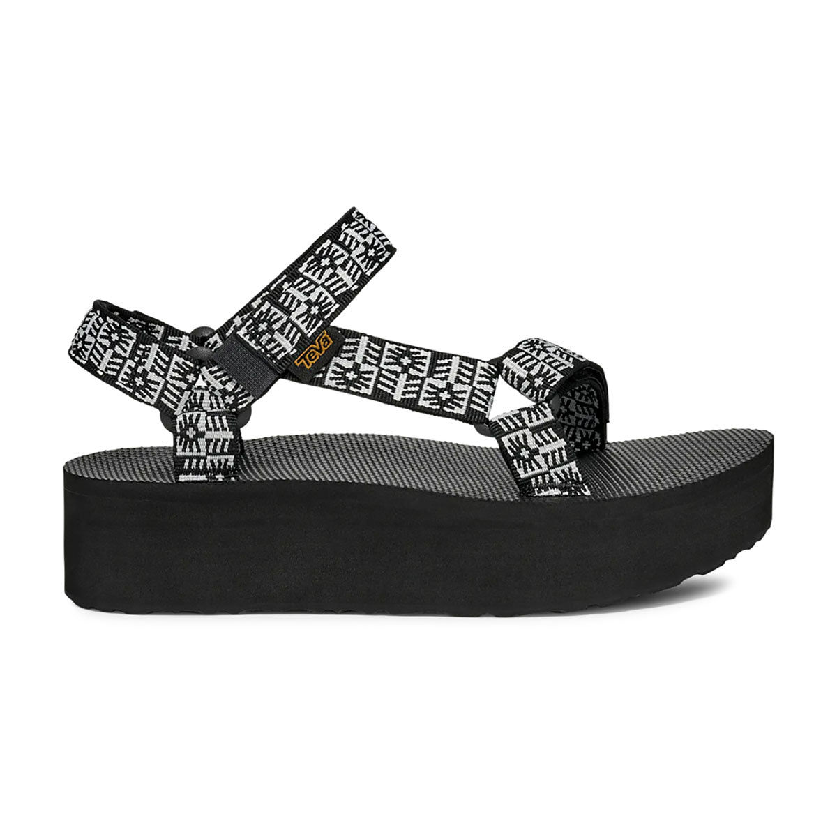 Teva Womens Flatform Universal Sandal Crafted Floral Black/Grey