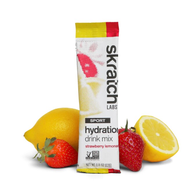 Skratch Labs Sport Hydration Drink Mix, Fruit Punch, Single Serving Strawberry Lemonade