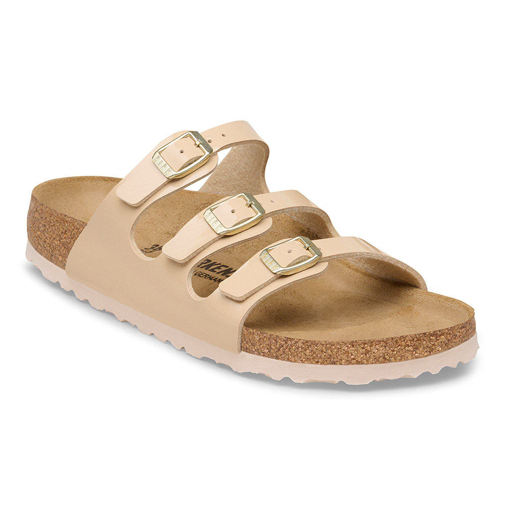 Birkenstock Womens Florida Birko-Flor - Regular Patent Sand