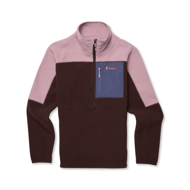 Cotopaxi Womens Abrazo Half-Zip Fleece Jacket Quartz and Coffee