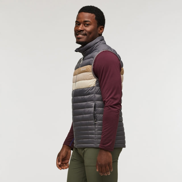 Cotopaxi Mens Fuego Down Vest CNDT Cinder Stripes / S