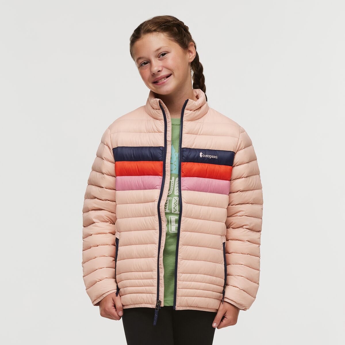 Cotopaxi Kids&#39; Fuego Down Jacket Rosewood Stripes