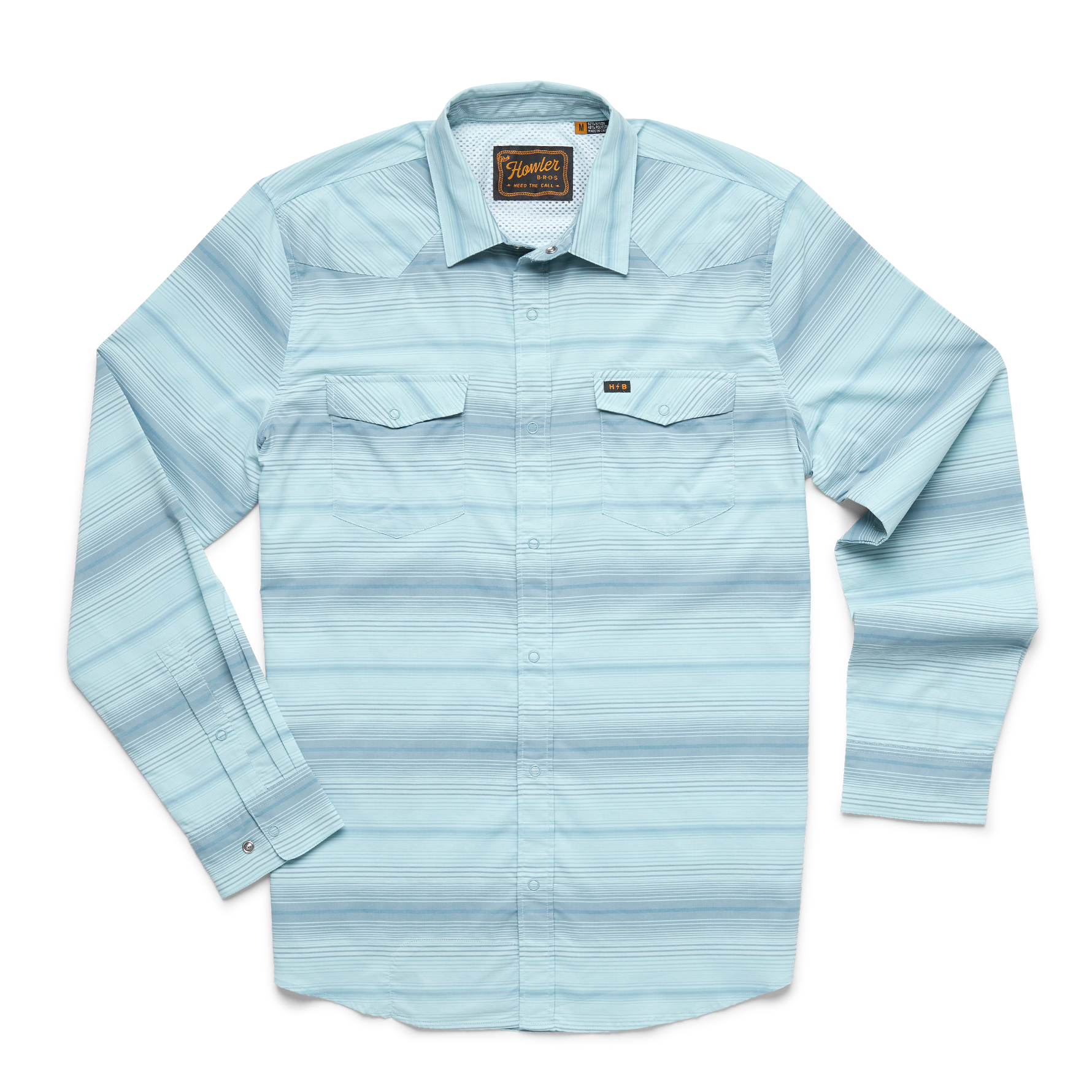 Howler Brothers Men's H Bar B Tech Longsleeve MAR Martin Stripe: Sunset