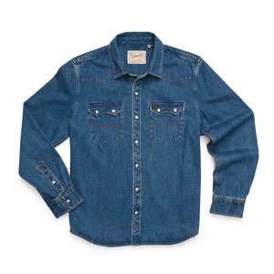 Howler Brothers Mens Dust Up Denim Snapshirt Bolan Classic Wash