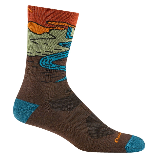 Darn Tough M Chasing Waterfalls Micro Crew Lightweight w/ Cushion Earth