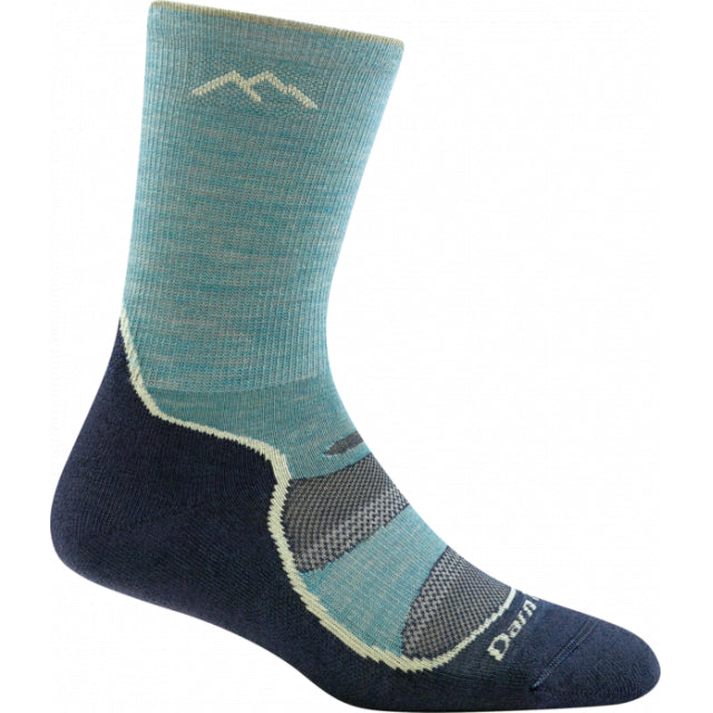 Darn Tough Womens Light Hiker Micro Crew Lightweight With Cushion Aqua