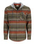 Simms Fishing Men's Santee Flannel Hoody Clay/Cork tripe / S