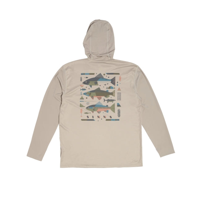 Simms Fishing Mens Tech Hoody - Artist Series 1439 Lunar Gray Char