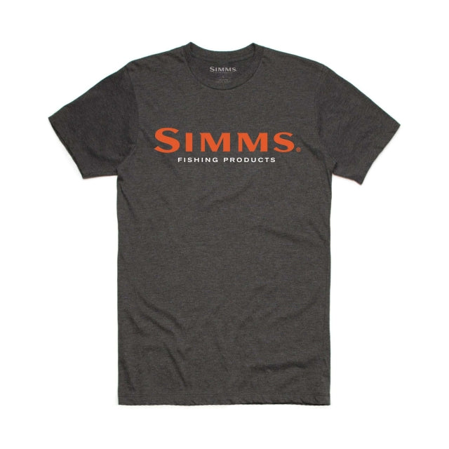 Simms Fishing Men&#39;s Simms Logo T-Shirt 1198 Simms Orange/Charcoal Heather