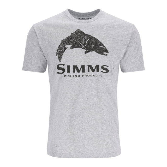 Simms Fishing Men&#39;s Wood Trout Fill T-Shirt 067 Grey Heather