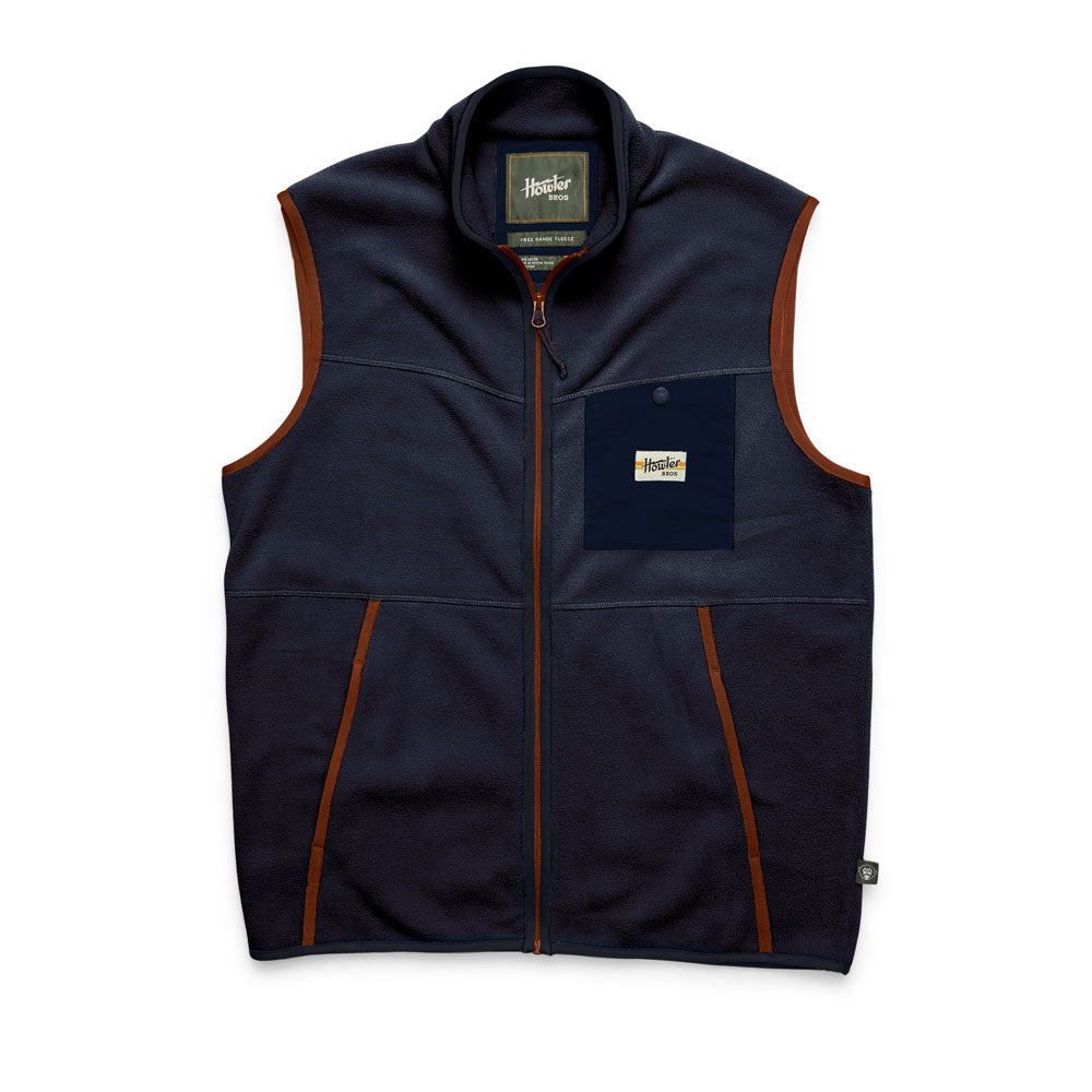 Howler Brothers Mens Free Range Fleece Vest Nightfall