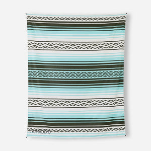 Nomadix Festival Blanket: Tie-dye Black And White Baja-Aqua