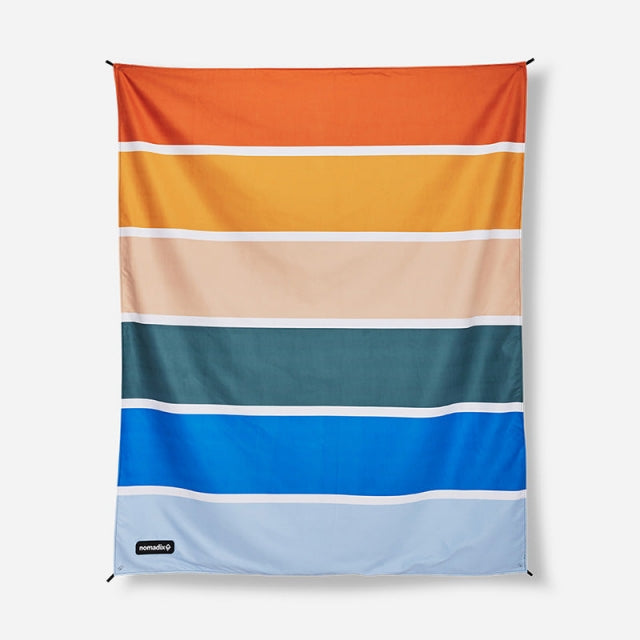 Nomadix Festival Blanket: Tie-dye Black And White Stripes Retro