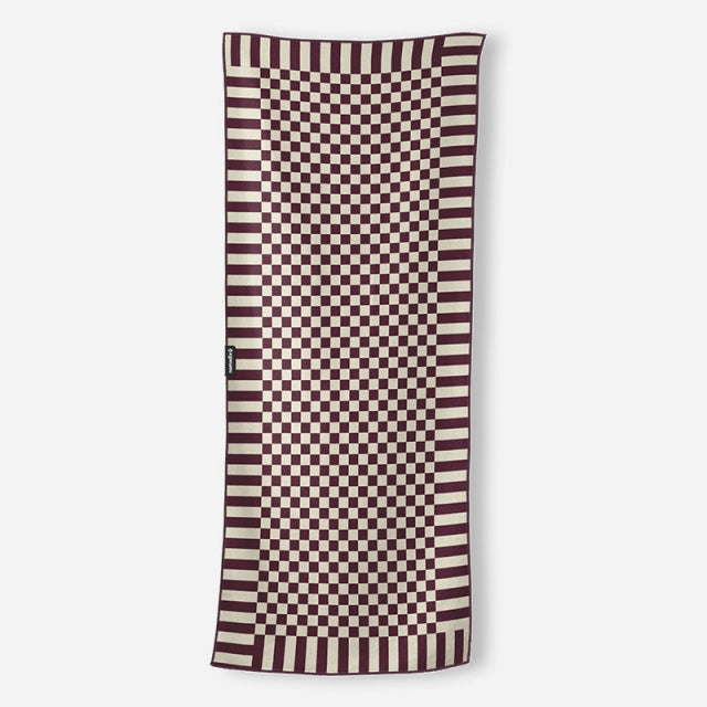 Nomadix Single Sided Print Checked Out Burgundy