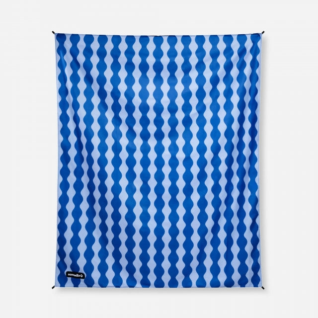 Nomadix Festival Blanket: Tie-dye Black And White Slack Tide Coastal Blue