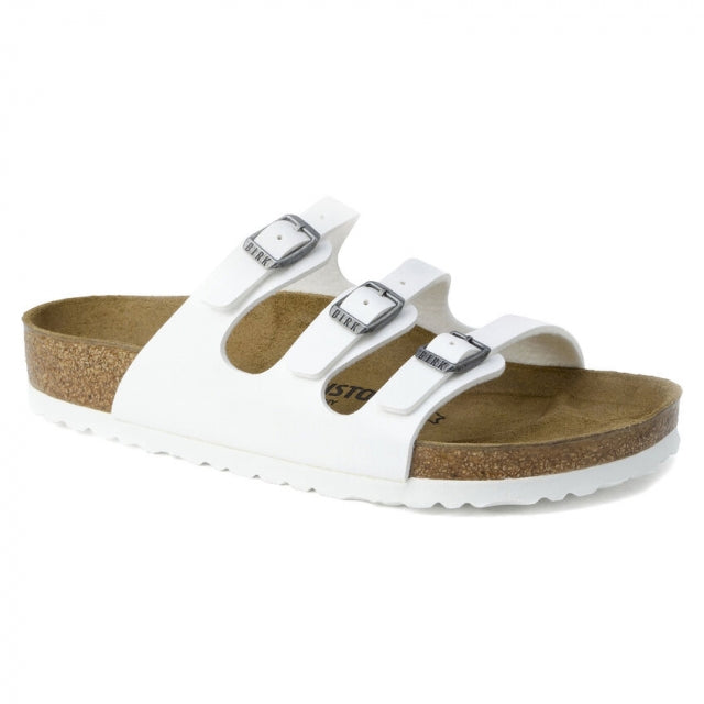 Birkenstock Womens Florida Birko-Flor - Regular White