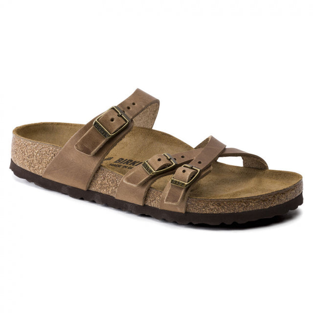 Birkenstock Women&#39;s Franca Oiled Leather Tobacco Brown: