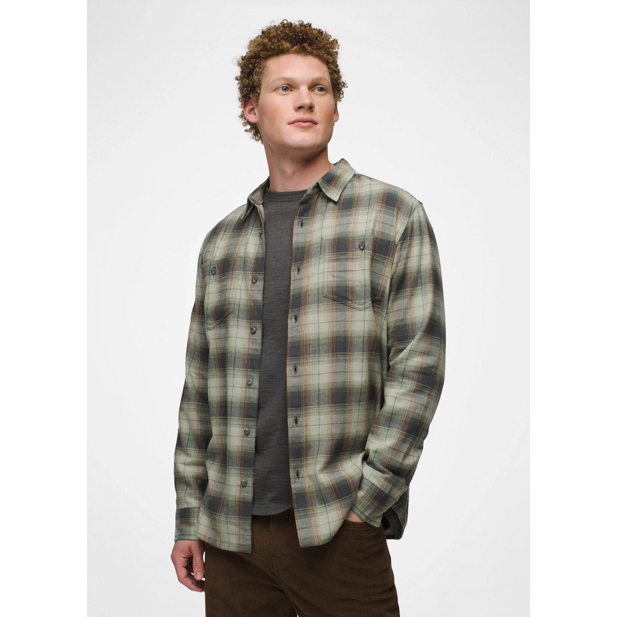 Prana Men's Dolberg Flannel Shirt Juniper Green