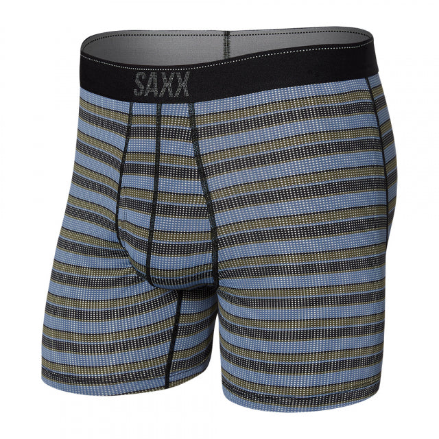 Saxx Underwear Co. Mens Quest 2.0 Boxer Brief Solar Stripe/Twilight