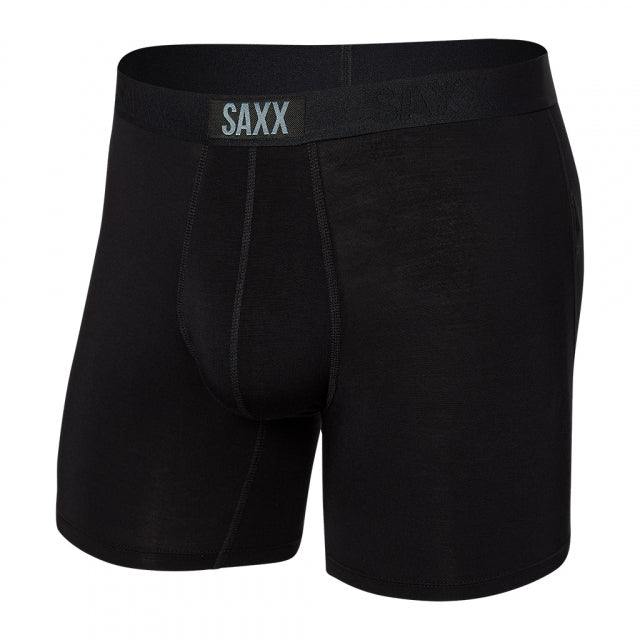 Saxx Underwear Mens Vibe Boxer Brief Black/Black