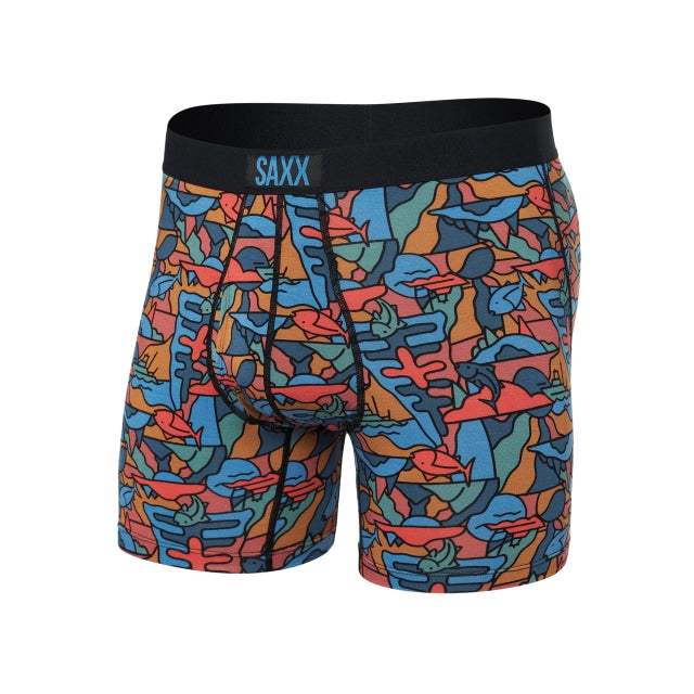 Saxx Underwear Co. Mens Ultra Boxer Brief OTR Over The River/Multi