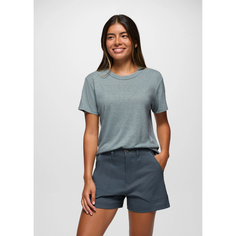 Prana Womens Cozy Up Short Sleeve Crew Saltwater