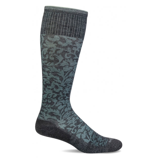 Sockwell Womens Damask Graduated Compression Socks 850 Charcoal