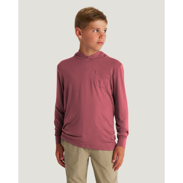 Free Fly Apparel Youth Bamboo Shade Hoodie 672 Plum