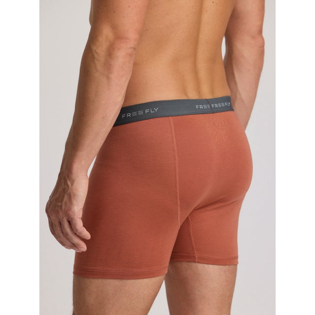 Free Fly Apparel Mens Bamboo Motion Boxer Brief 627 Redwood