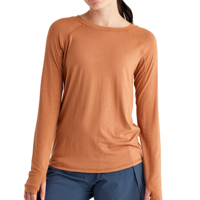 Free Fly Apparel Women&#39;s Bamboo Midweight Long Sleeve 619 Desert Sun