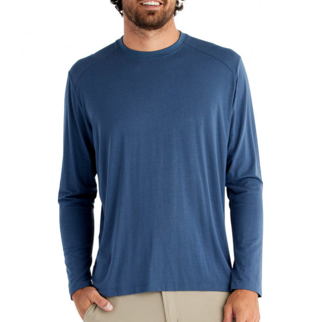 Free Fly Apparel Men&#39;s Bamboo Midweight Long Sleeve 436 True Navy