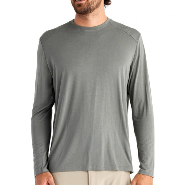 Free Fly Apparel Men&#39;s Bamboo Midweight Long Sleeve 513 Fatigue