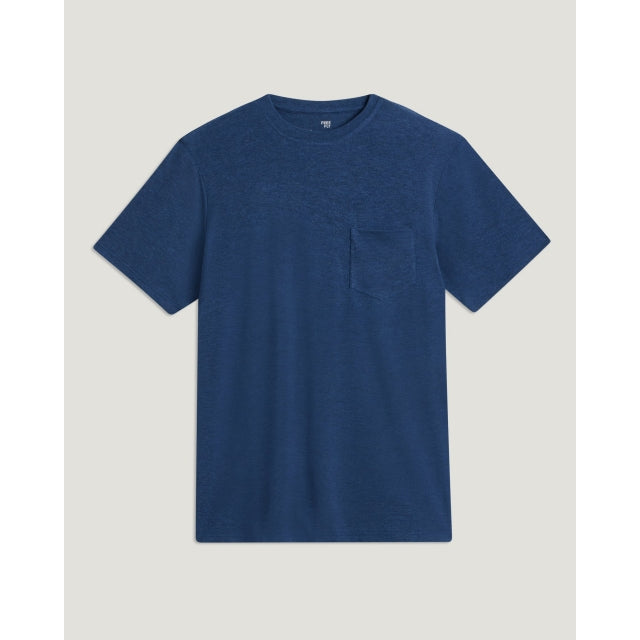 Free Fly Apparel Mens Bamboo Flex Pocket Tee 435 Heather True Navy