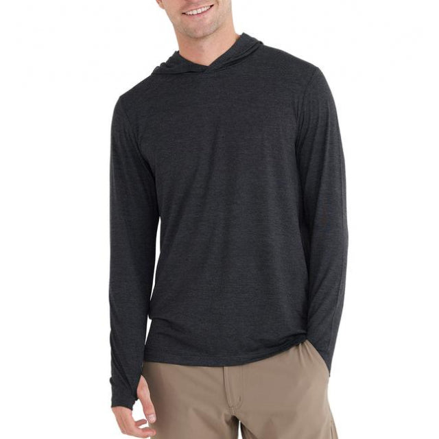 Free Fly Apparel Men's Bamboo Shade Hoodie 107 Heather Black