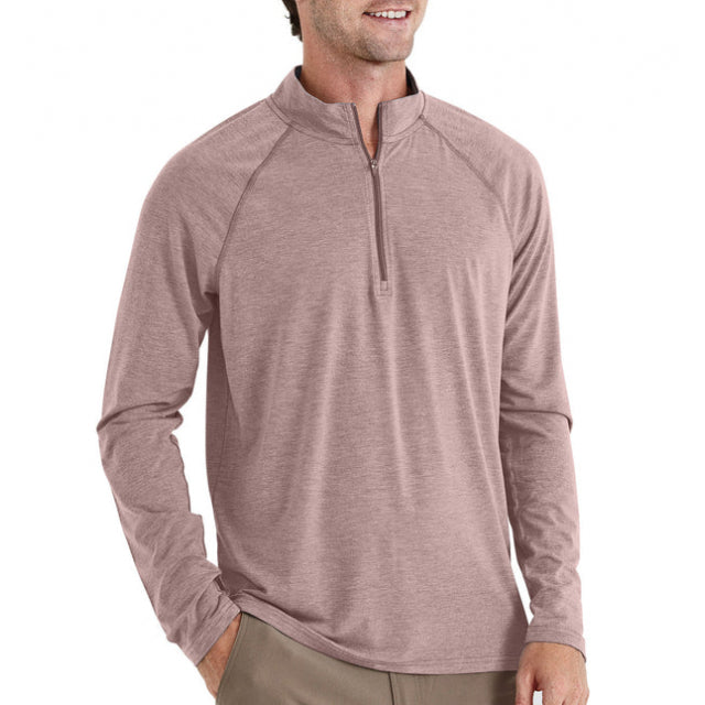 Free Fly Apparel Men&#39;s Bamboo Flex Quarter Zip 622 Heather ustang / M