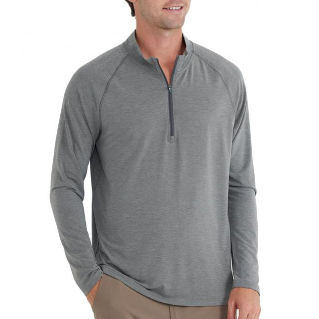 Free Fly Apparel Men&#39;s Bamboo Flex Quarter Zip 103 Heather Graphite