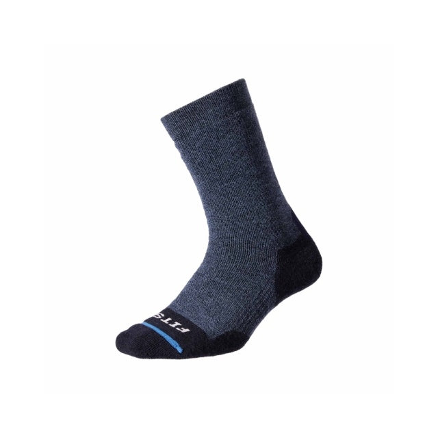 Fits Medium Hiker Striped Crew Socks Navy