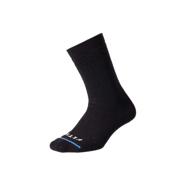Fits Medium Hiker Striped Crew Socks Black