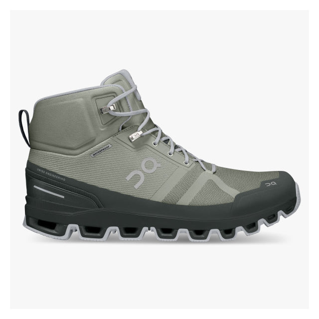 On Running Mens Cloudrock 2 Waterproof Kelp / Lead