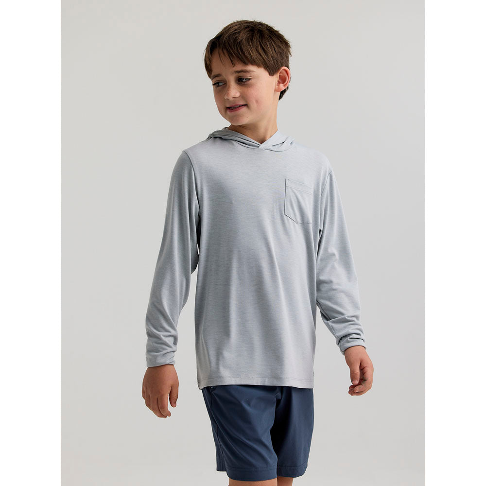 Free Fly Apparel Youth Bamboo Shade Hoodie Heather Aspen Grey