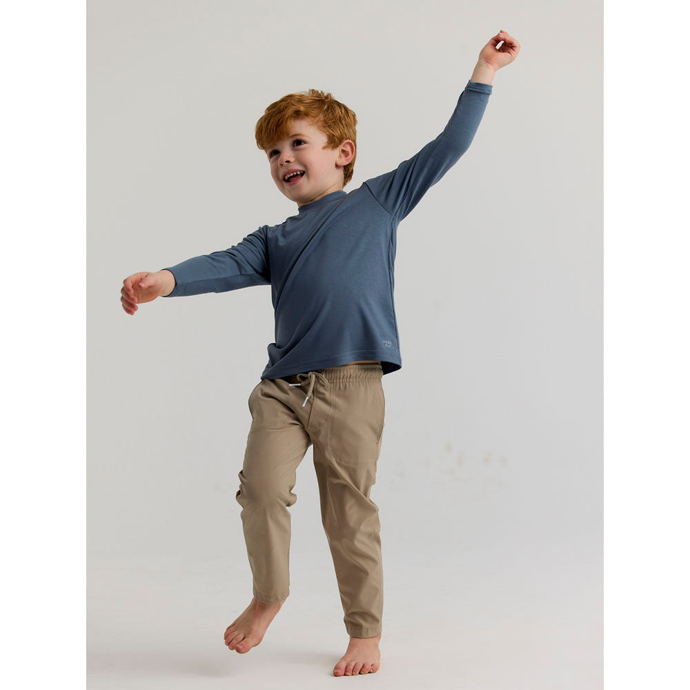 Free Fly Apparel Toddler Bamboo Shade Long Sleeve Slate Blue