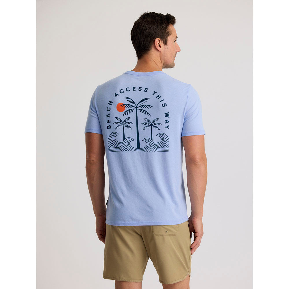 Free Fly Apparel Mens Beach Access Tee Heather Lavender
