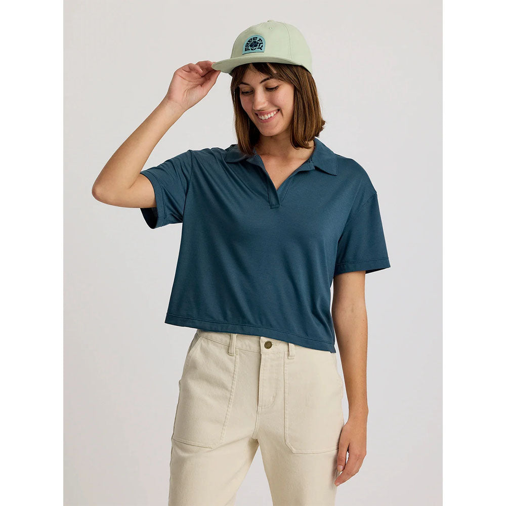 Free Fly Apparel Womens Elevate Sport Polo torm Cloud / S