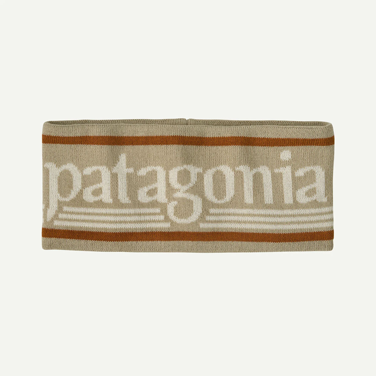 Patagonia Powder Town Headband Hut Tripper Logo: Weathered Stone