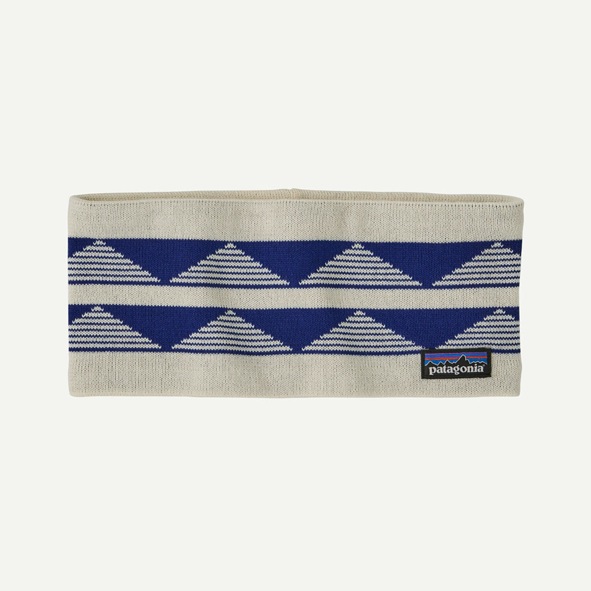 Patagonia Powder Town Headband Hut Tripper Stripe: Birch White