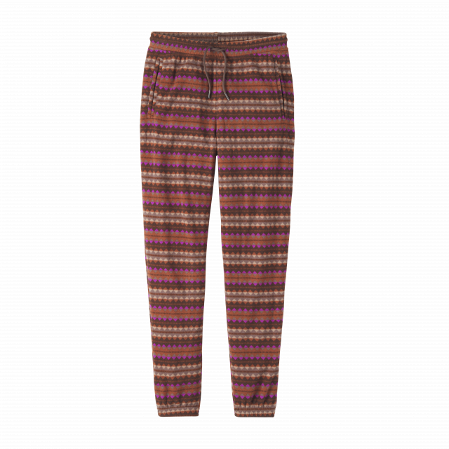 Patagonia Womens Micro D Joggers Diamond Stripe: Sisu Brown