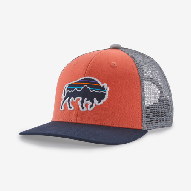 Patagonia Kids&#39; Trucker Hat BGCO Back for Good Bison: Coho Coral