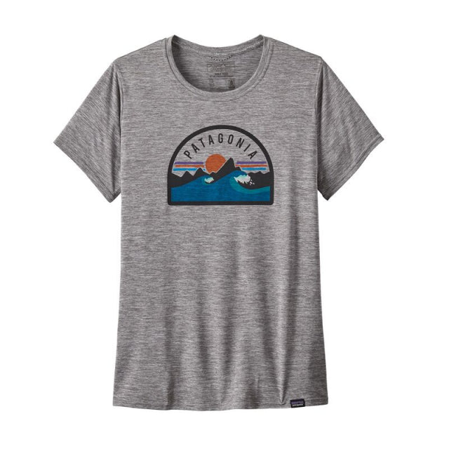 Patagonia Women&#39;s Cap Cool Daily Graphic Shirt BBFY Boardie Badge: Feather Grey