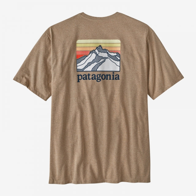 Patagonia Men&#39;s Line Logo Ridge Pullovercket Responsibili-Tee GRBN Grayling Brown