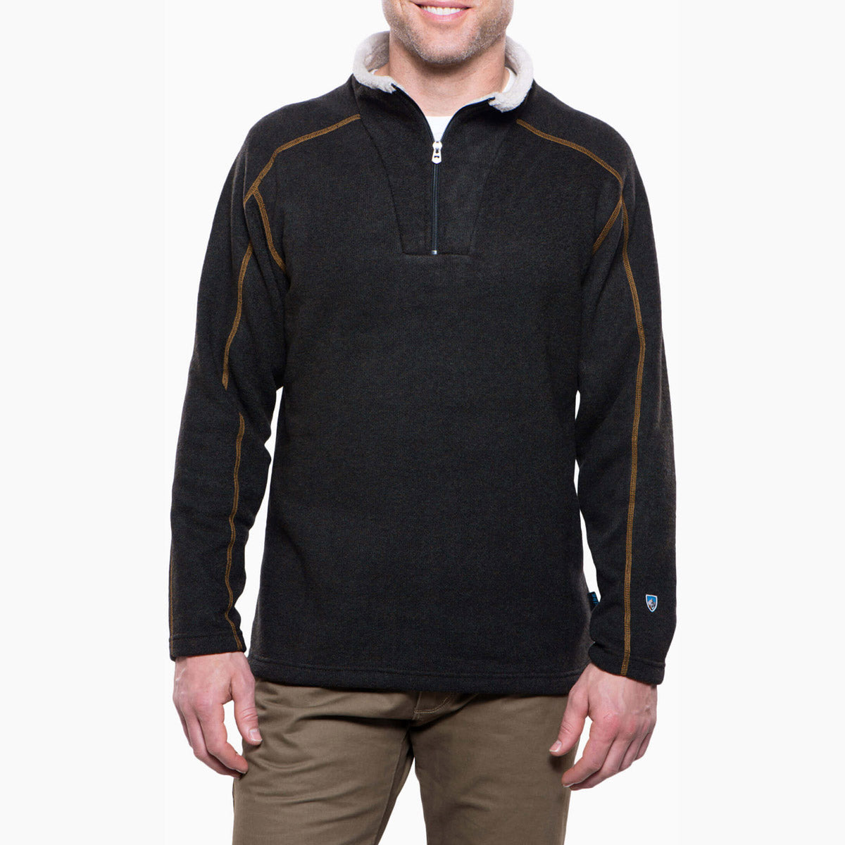 Kuhl Men&#39;s Europa 1/4 Zip Sweater Charcoal